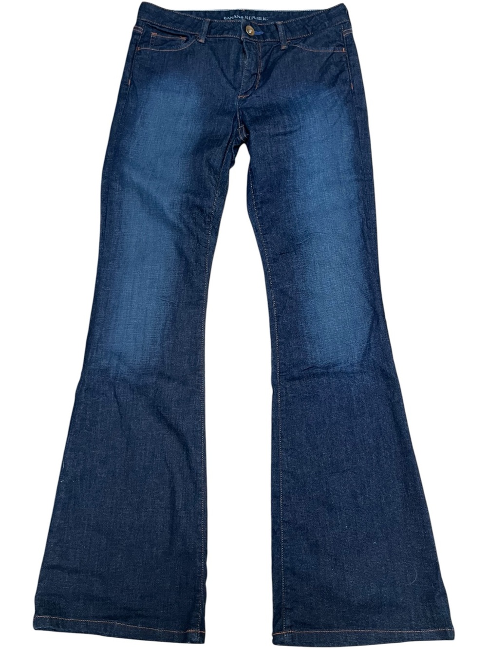 Banana Republic Women’s Dark Blue Low Rise Flare Jeans